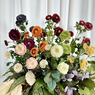 金盏菊仿真花假花婚庆装饰插排花路引背景墙插瓶花婚礼堂舞台布景