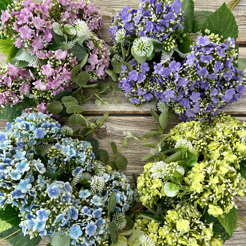 10头把束灵芝球仿真花假花婚庆装饰插排花路引桌花婚礼堂舞台布景