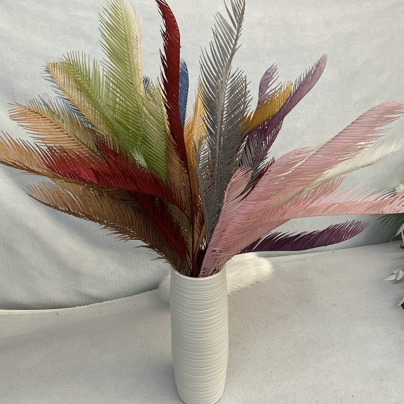 5叉苏铁叶仿真花婚庆装饰插排花舞台背景墙假花婚礼堂布置t台路引