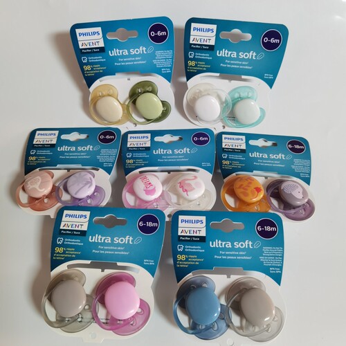 Avent新安怡安抚奶嘴超软婴儿马卡龙安睡型安慰0宝宝新生6-18个月