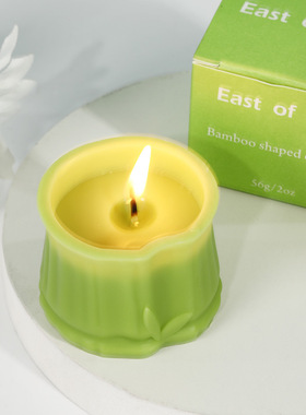 现代中式竹子造型艺术香薰蜡烛香氛装饰品摆件闺蜜朋友伴手小礼物