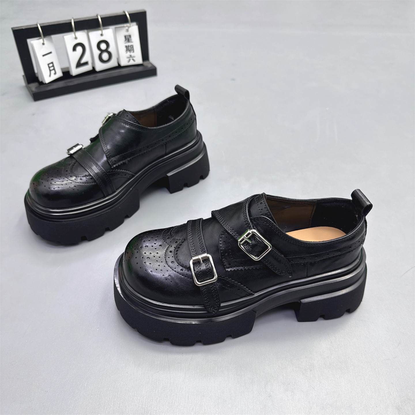 真皮女鞋小个子增高6CM英伦风小皮鞋2026春新款复古雕花乐福鞋潮,女鞋,乐福鞋（豆豆鞋）,淘宝优惠券,粉丝福利购,淘宝优惠卷