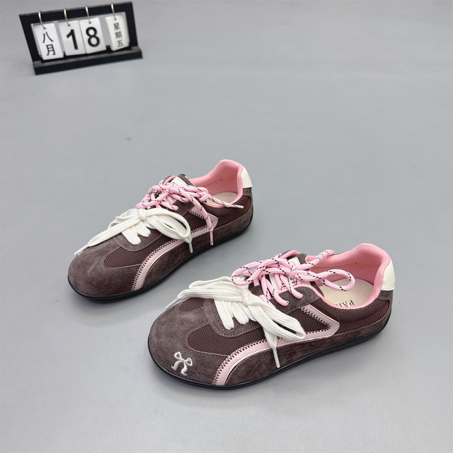 真皮女鞋韩版平底系带百搭德训鞋