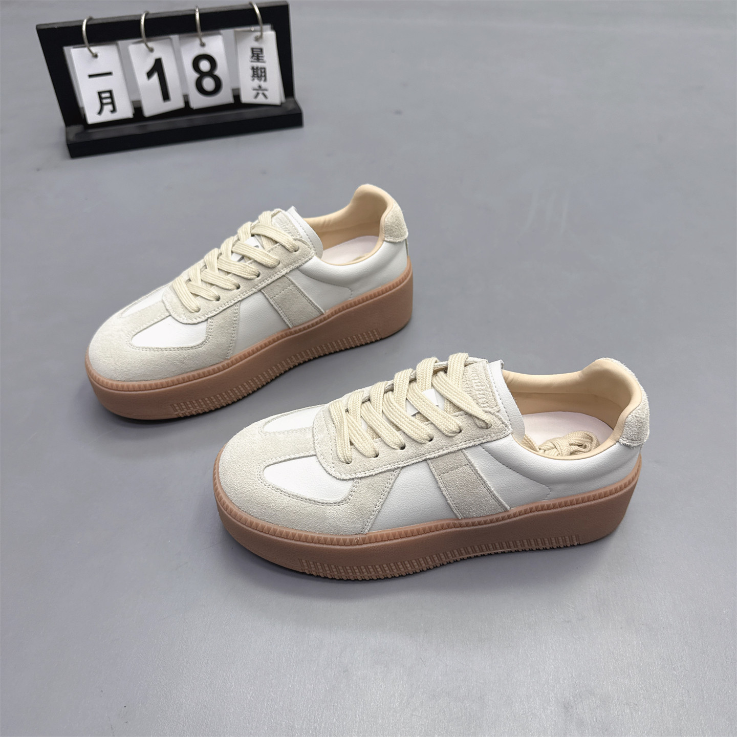 真皮女鞋厚底系带德训鞋2026春新款磨砂皮阿甘鞋休闲小白鞋女板鞋,女鞋,休闲板鞋,淘宝优惠券,粉丝福利购,淘宝优惠卷
