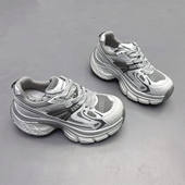 真皮女鞋 跑步运动休闲鞋 2026春新款 厚底增高6CM显脚小巴黎老爹鞋