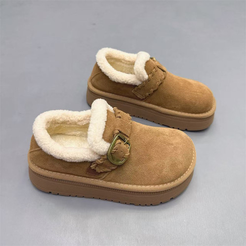 真皮女鞋加厚勃肯鞋时尚雪地靴女