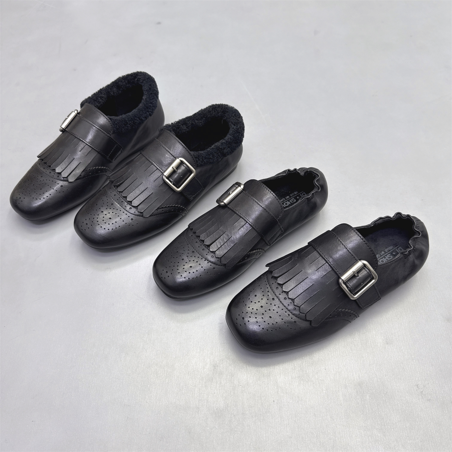 真皮女鞋复古软底雕花流苏小皮鞋