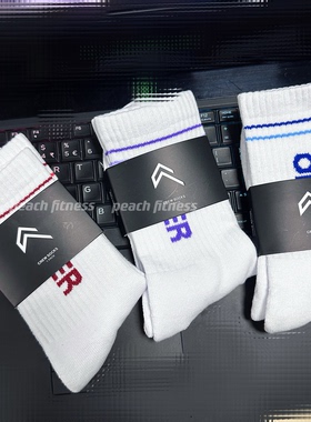 Oneractive基础运动棉袜毛巾底小白袜男女健身跑步运动百搭中筒袜