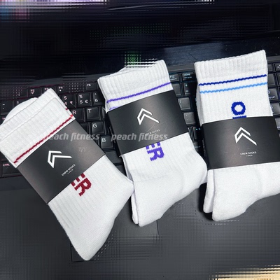Oneractive基础运动棉袜毛巾底小白袜男女健身跑步运动百搭中筒袜