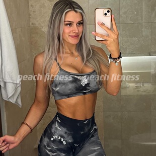 Darcsport狼头健身短裤血色迷情女夏季蜜桃臀运动三分欧美训练裤