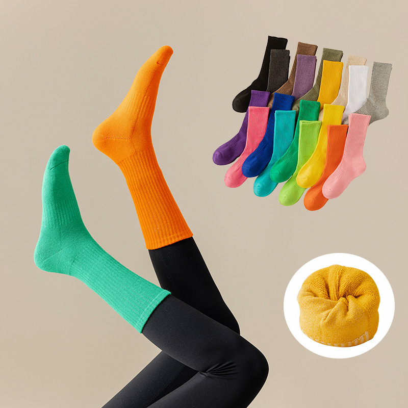 长筒袜女纯棉瑜伽跳舞运动健身