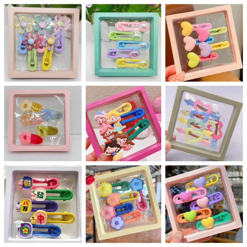 儿童糖豆发夹女童刘海碎发整理卡通发夹宝宝前额夹子女孩后脑发卡