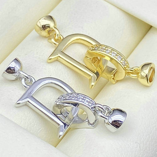 珍珠项链收尾连接扣字母搭扣