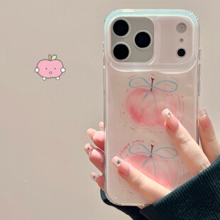 新款适用iPhone17ProMax手机壳16苹果15可爱小清新粉色小众软简约