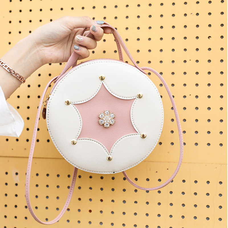 Female bag 2019 new pattern fashion circular Messenger portable Round package Versatile One shoulder Flower Bag summerin the Leather/Lady bags/Men's bag, Ms. bags  category - from Buy2taobao.com to provide professional Taobao agent buy service