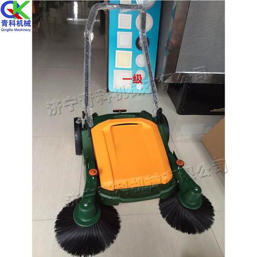 车间可折叠手推式扫地机 活动场馆清扫设备 双滚刷街道清扫吸尘器