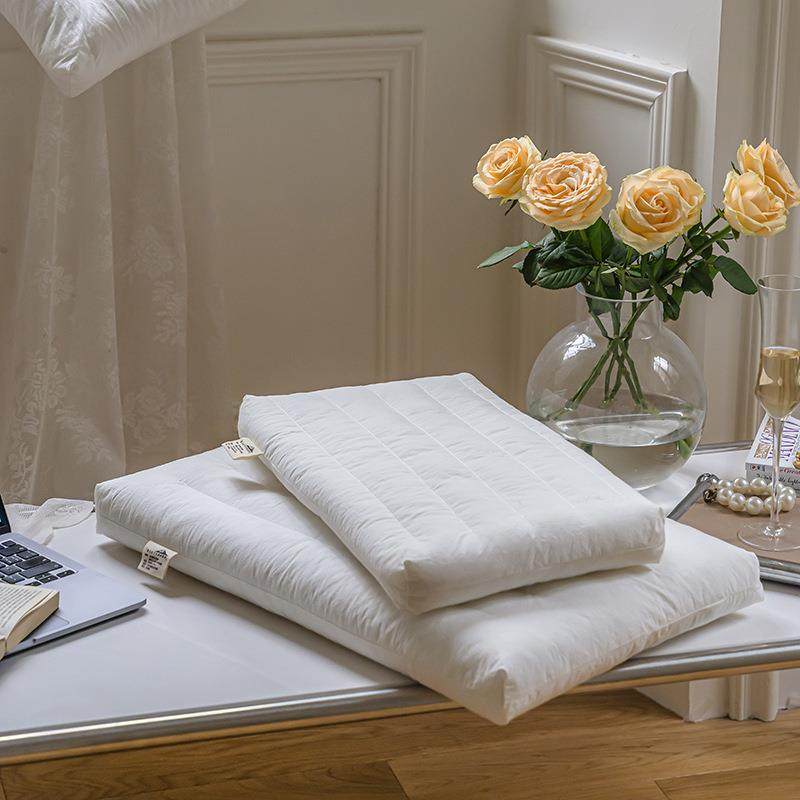 A类婴幼儿可水洗60支全棉柔软护颈低平枕芯 枕头成人学生儿童