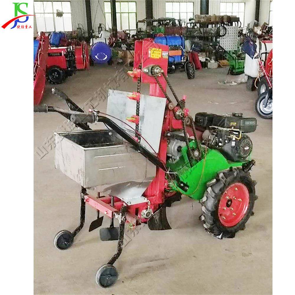 手推型马铃薯种植机 便携式大棚田园管理打沟机 农用土豆播种机