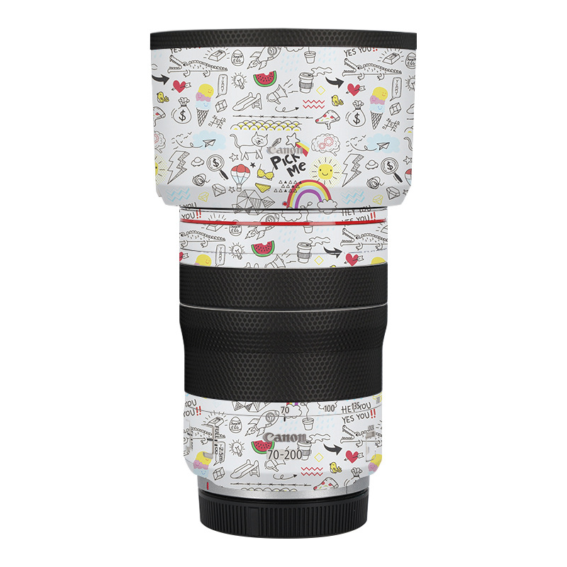 适用于佳能RF70-200 F4镜头保护Canon 70200贴膜贴纸贴皮迷彩3M
