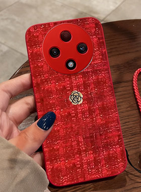 红色本命年布艺小香风适用OPPOA3 5G手机壳秋冬A5外壳A92S喜庆A1过年A3i春节A96冬天A5结婚A57 本命年A3