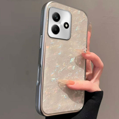 秋冬简约贝壳纹适用Redmi红米Note14手机壳爆款K100max外壳13/2026年15R新品13 女款15保护套12+巨好看3新款