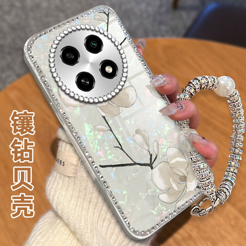 高级感电镀贝壳纹镶钻  不掉漆 不掉色