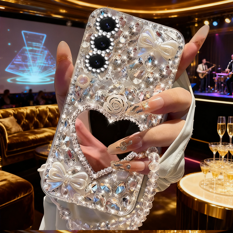 高端奢华镶钻手机壳，不掉钻，不发黄