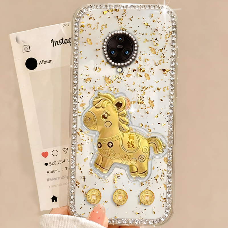 马年春节新款，金箔滴胶，不发黄