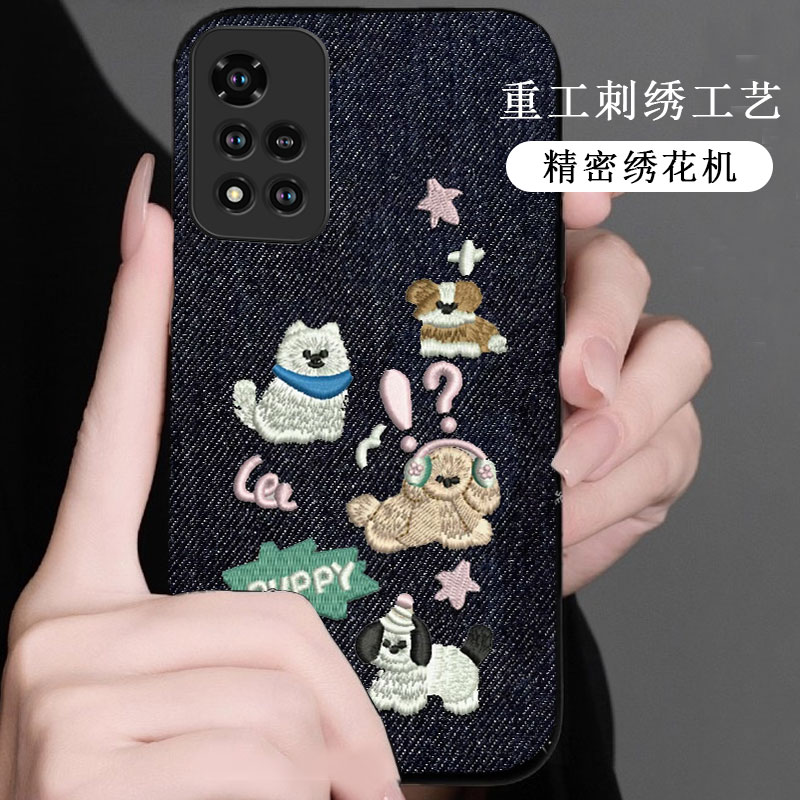 牛仔布艺刺绣，不掉色，不脱丝