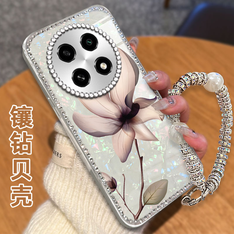 高级感电镀贝壳纹镶钻  不掉漆 不掉色