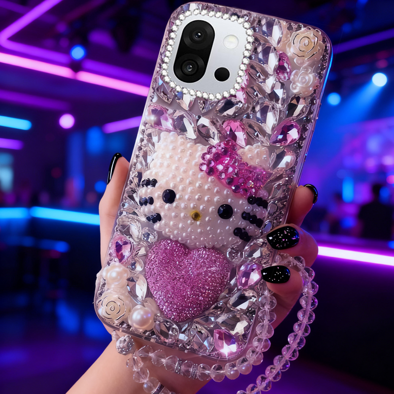 高端奢华镶钻手机壳，不掉钻，不发黄