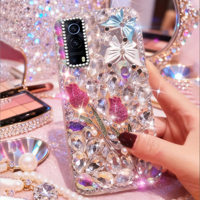 高端奢华镶钻手机壳，不掉钻，不发黄