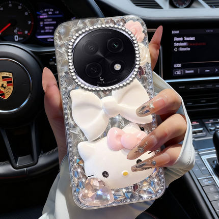 卡通KT猫镶钻适用OPPOA5Pro手机壳春节K9x过年6保护套A5x网红A3水钻A6max高级感8全包K9s防摔A3iplus上档次6