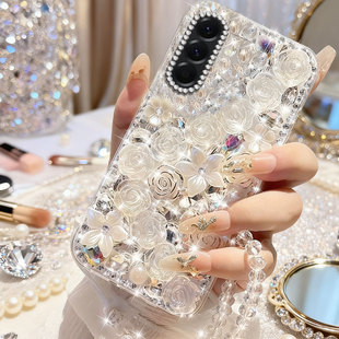 马年新款镶钻小清新适用三星A56 5G手机壳外壳S21FE新品S25+高端A34 5G春节S22本命年S23水钻A22 4G保护套A23