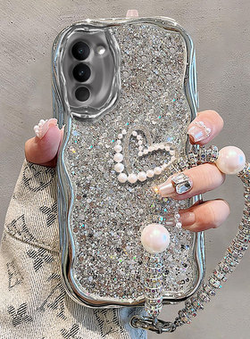 高级感奶油爆闪适用vivos17/16/15e手机壳s18新款12Pro曲面屏iqooneo5女款x50/60/100全包防摔y78/19保护套90