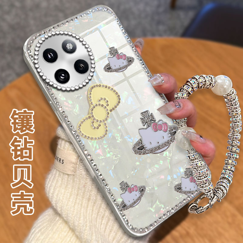 高级感电镀贝壳纹镶钻  不掉漆 不掉色
