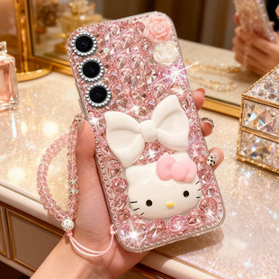 S9上档次S10e小众S8 2026卡通镶钻适用三星GalaxyS24手机壳外壳S20fe保护套S20ultra奢华S21fe春节S20 女款