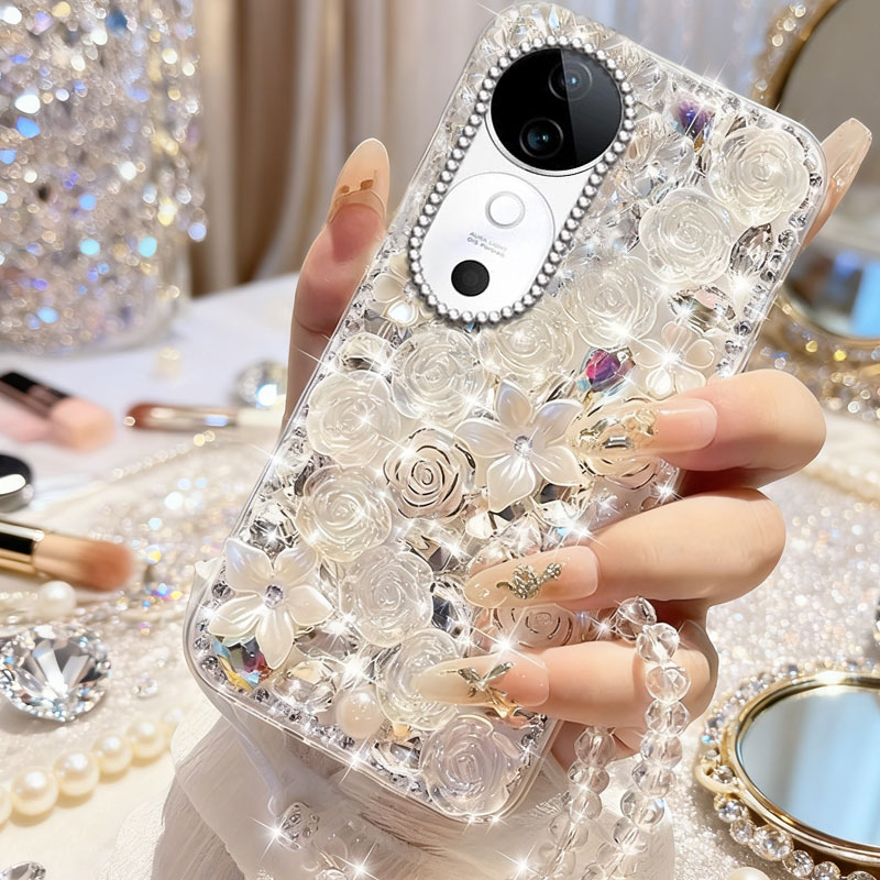 高端奢华镶钻手机壳，不掉钻，不发黄