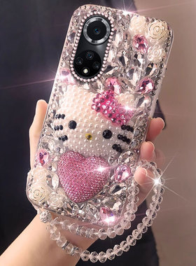高端满钻镶钻适用华为nova9手机壳卡通MATE40PRO+透明荣耀100Pro/2025年P70小众7Pro女款11防摔11Pro全包9SE