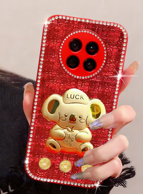 红色新年平安适用荣耀Magic7手机壳防摔9X春节x50pro/2026年20本命年4喜庆X60GT高端9X保护套X30i镶钻7pro