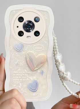 波浪立体爱心蝴蝶适用华为荣耀Magic5/3手机壳magic5pro至臻版mate40新款play6t畅享60x高级感50女款p30潮20