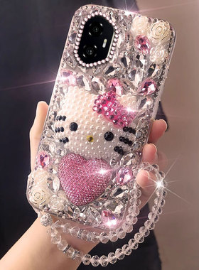 高端满钻镶钻适用荣耀300手机壳新品X30MAX透明华为畅享20plus卡通6TPro防摔X5硬壳6T小众畅玩50Plus保护套
