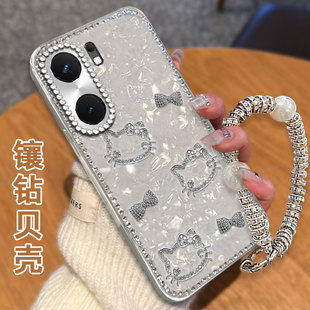 高级镶钻贝壳纹适用iQOONeo9手机壳全包10女款11简约8外壳7小众9新款S20网红S10奢华Y100春Y76S防摔NEO3