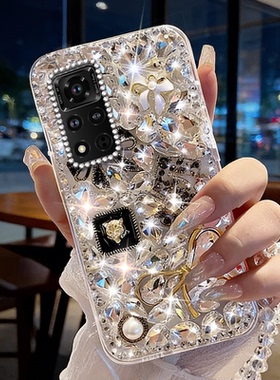 春秋爆款带钻适用荣耀V40手机壳外壳30s巨好看X50i/2026年V20镶钻X50新款V40轻奢版水钻V30满钻20pro满钻