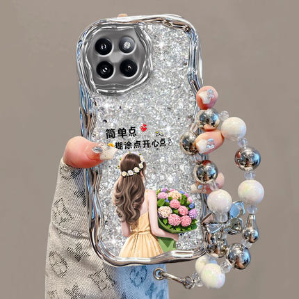 小众高级感电镀爆闪适用小米Civi4Pro手机壳2024新款mi9/10/11/12/13/14红米note11TPro十+保护套Turbo3女款