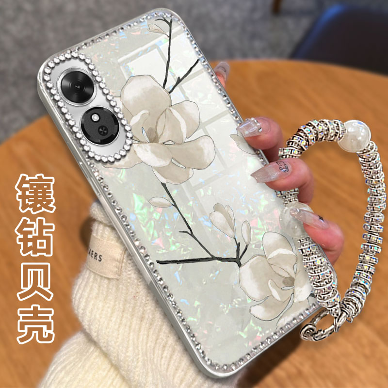 高级感电镀贝壳纹镶钻  不掉漆 不掉色