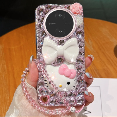 少女心卡通闪钻适用vivoY600Pro手机壳水钻y300c保护套U3网红T1x/2026年y52s小众X21S新品Y3女款Y5S镶钻Y200