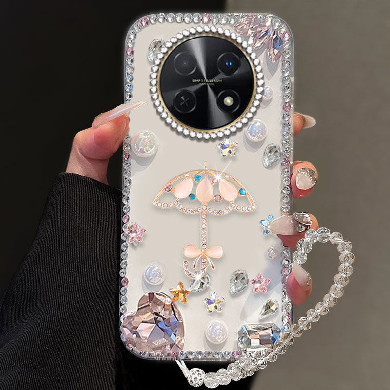 奢华高级水钻适用华为畅享60X手机壳女款70z保护套70S全包荣耀X60i防摔Mate60Pro小众70Pro透明50Pro新品,3C数码配件,手机保护套/壳,淘宝优惠券,粉丝福利购,淘宝优惠卷