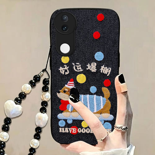 真刺绣牛仔布，防摔耐磨，不掉色