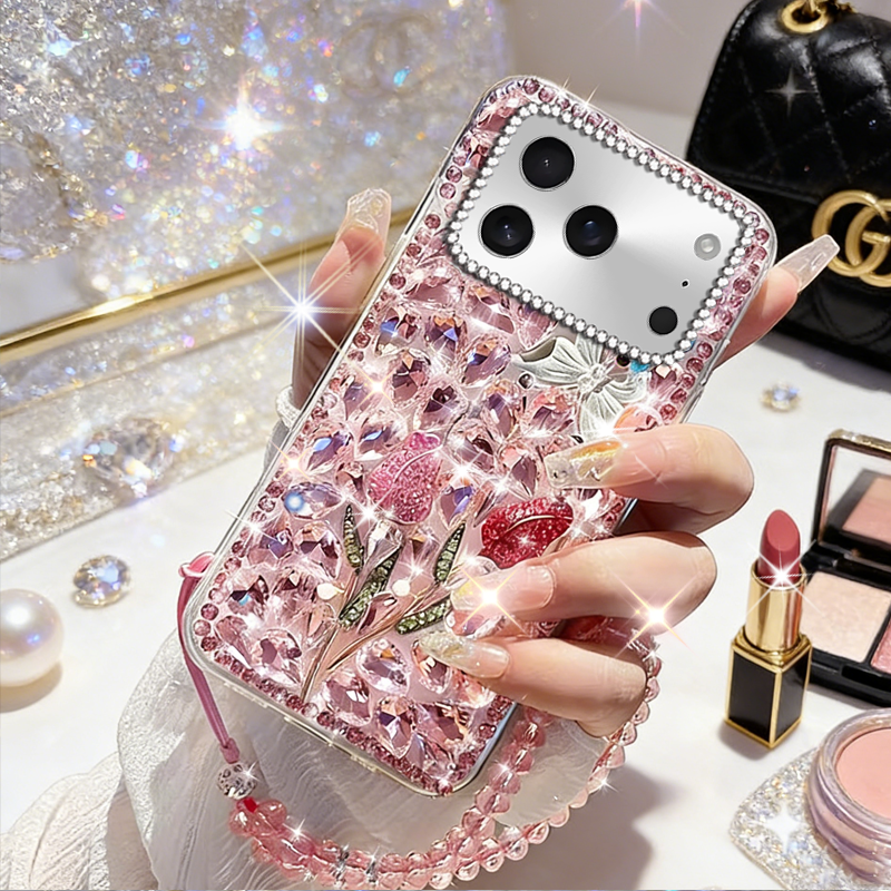 高级奢华闪钻适用苹果iPhone17Promax手机壳水钻XR/2026年15硅胶6s满钻14Pro镶钻11Pro高级感8全包12上档次
